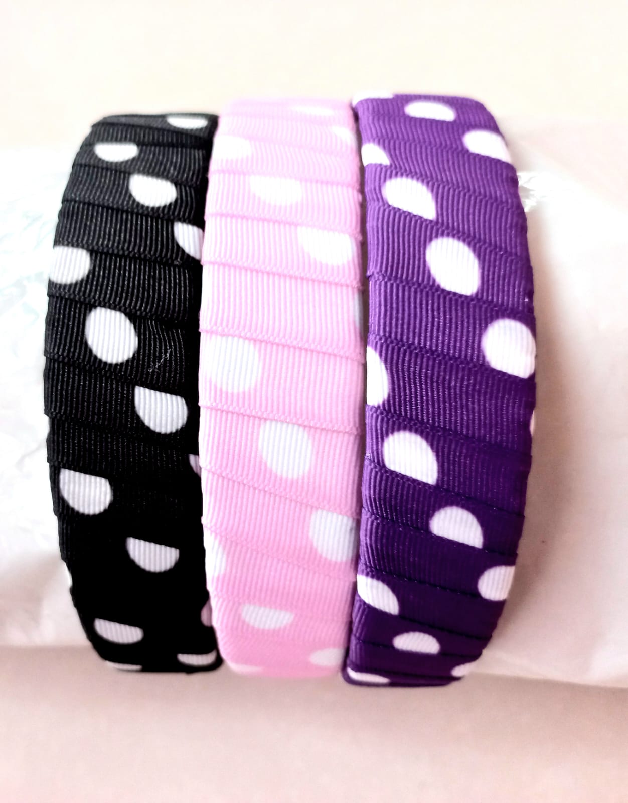 Polka Dot Hairband Combo(3 PCs Set)