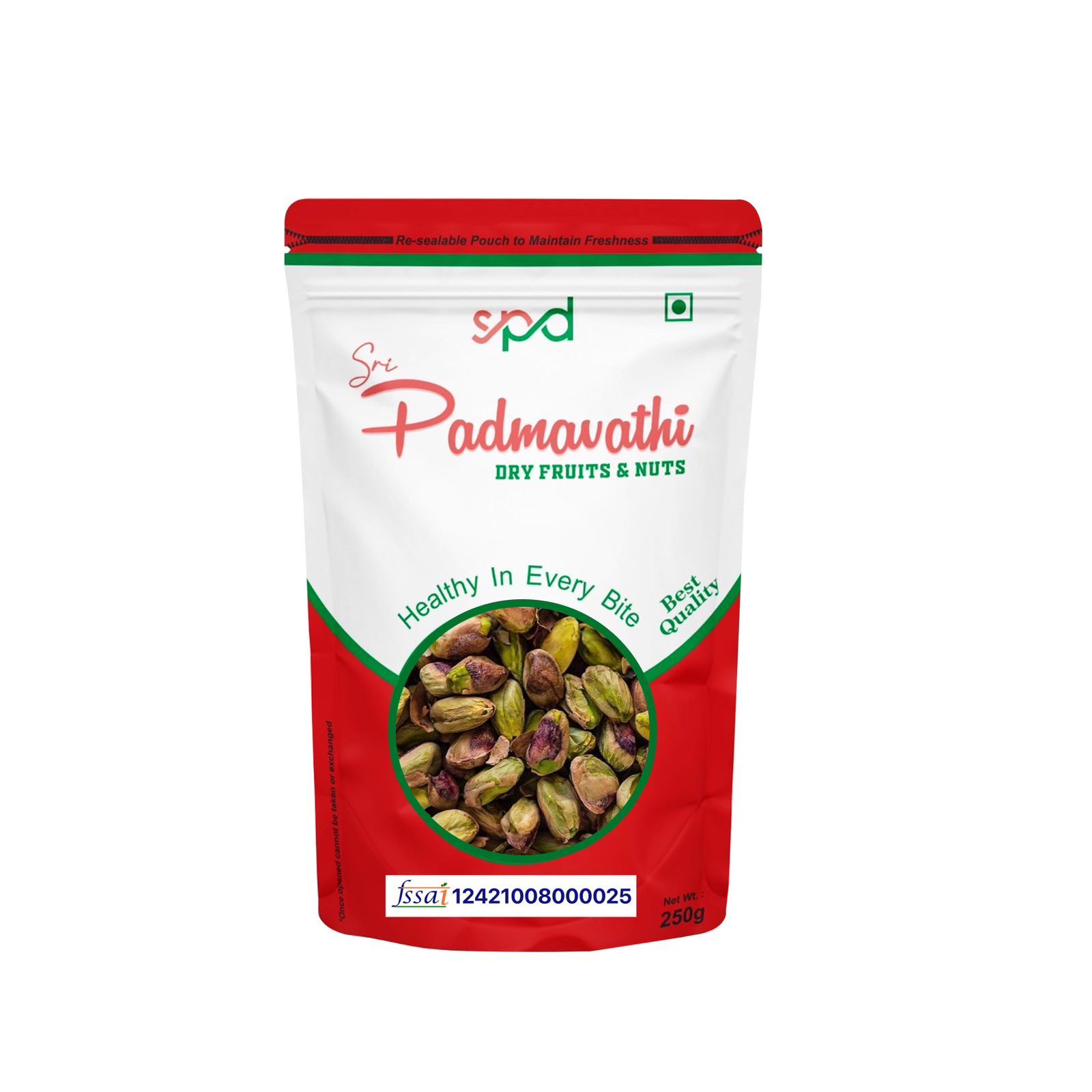 Sri Padmavathi Dry Fruits &nuts Plain Pistachio 500g