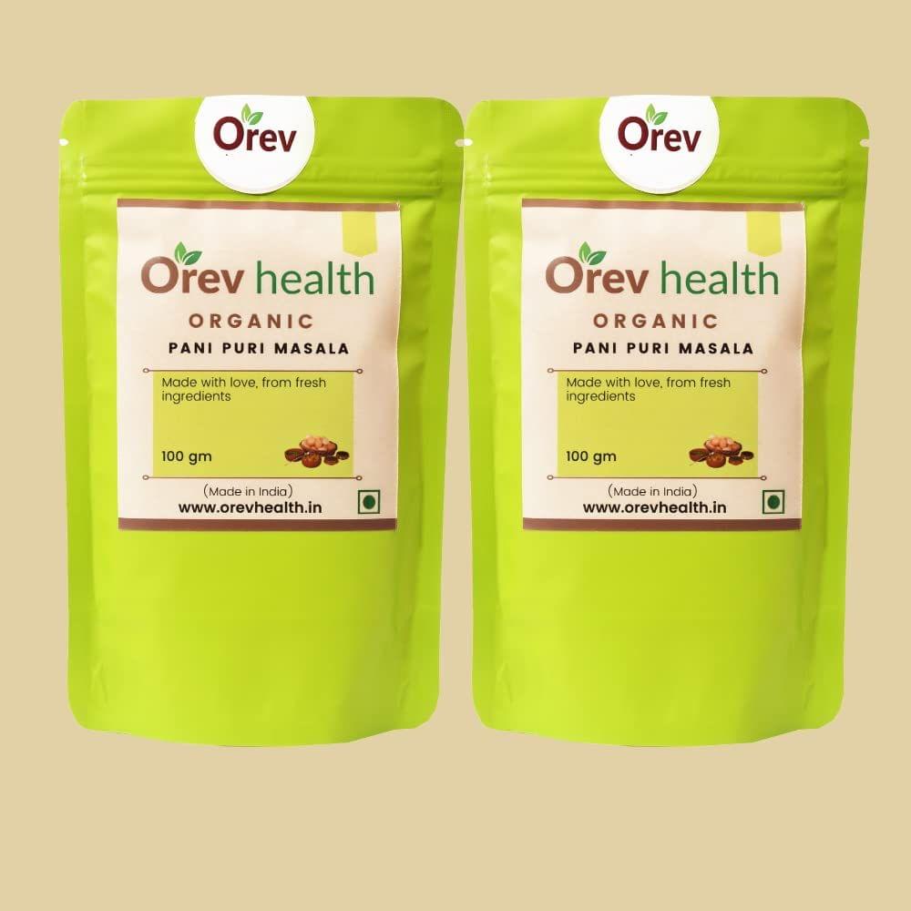 Orev Health Organic Pani Puri Masala - 200gm (100gm * 2pack)