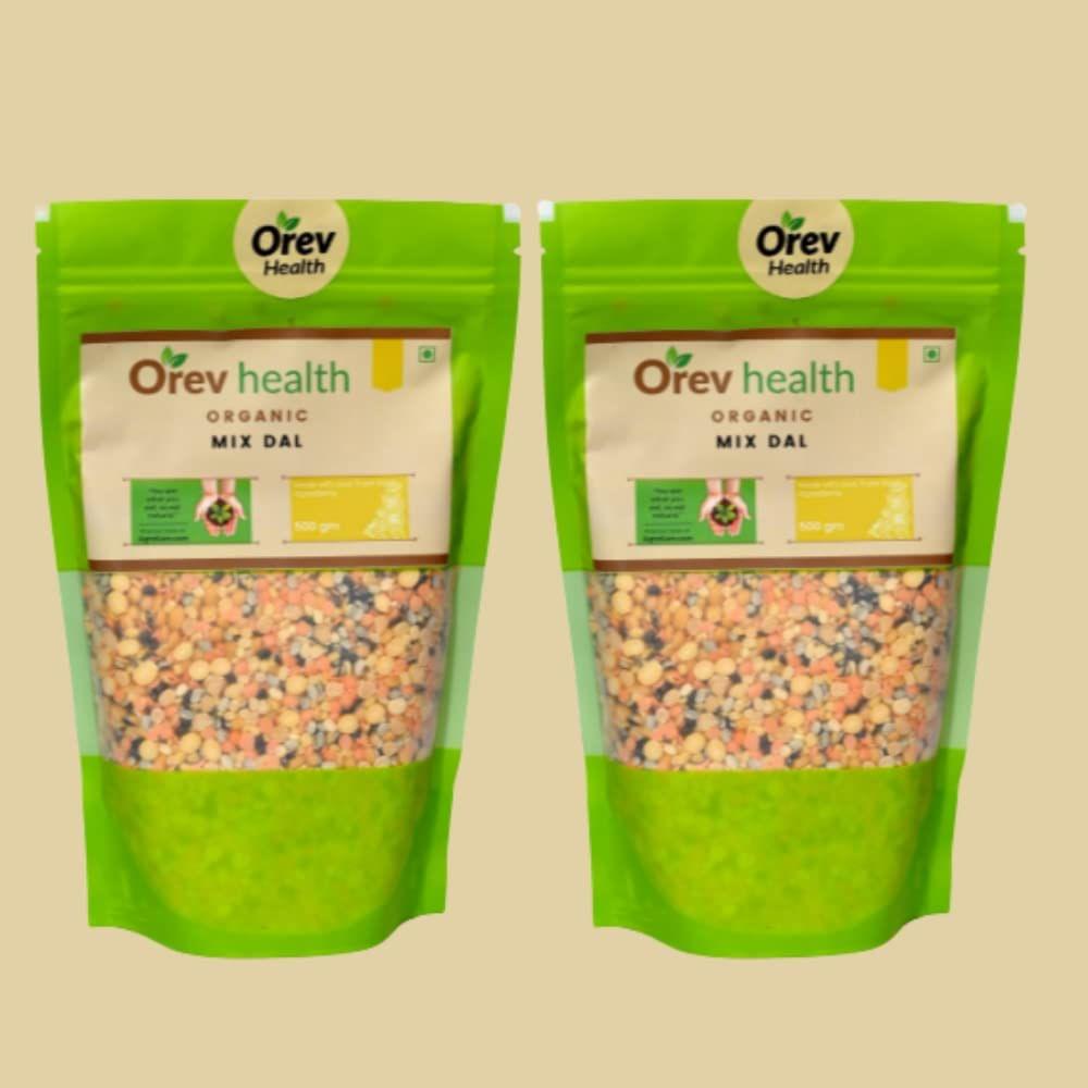 Orev Health Organic Mix Dal 1 Kg (Pack of 2x500gm)