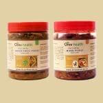 Orev Health Organic Mixed Pickle and Green Chilli Pickle - 800gm (400gm * 2pack)