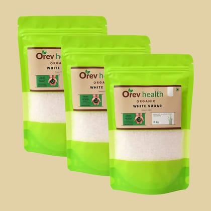 Orev Health Organic White Sugar - 4.5Kg (1.5Kg * 3pack)