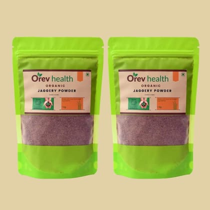 Orev Health Organic Jaggery Powder 1 Kg (Pack of 2x500gm)