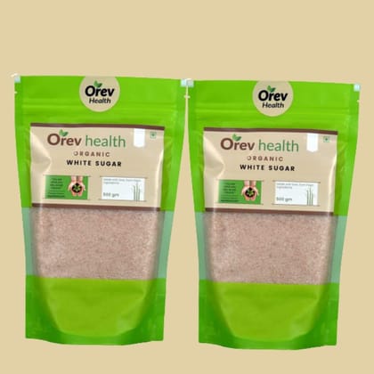 Orev Health Organic Sugar White 1 Kg (Pack of 2x500)