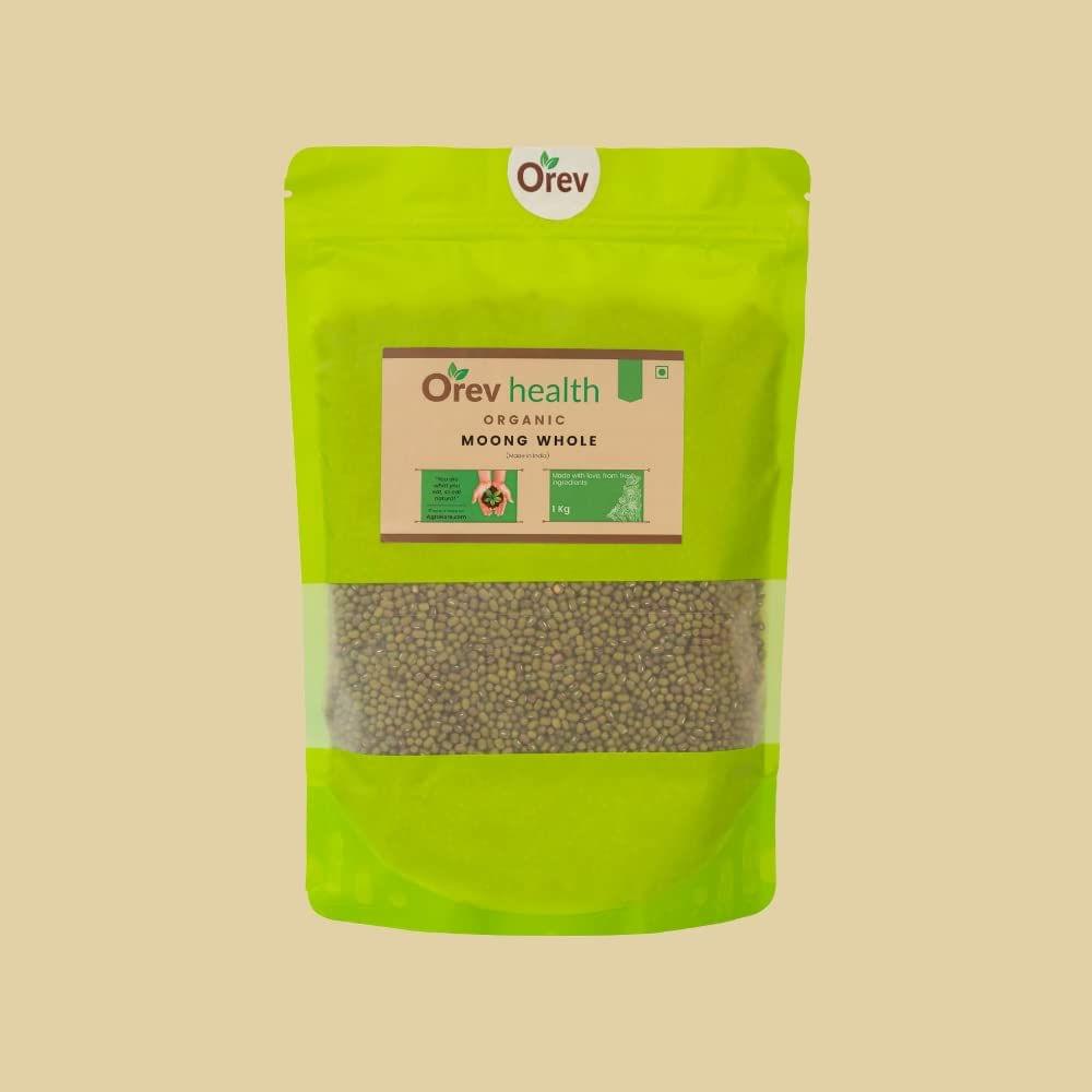 Orev Health Organic Moong Whole - 1Kg