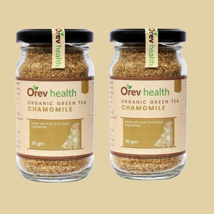 Orev Health Organic Chamomile Green Tea 60gm (Pack of 2x30gm)