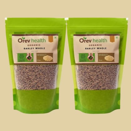 Orev Health Organic Barley Whole 1Kg (Pack of 2x500gm)