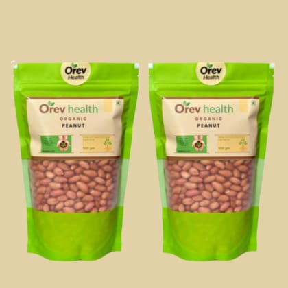 Orev Health Organic Peanut 1 Kg - Pack of 2x500gm