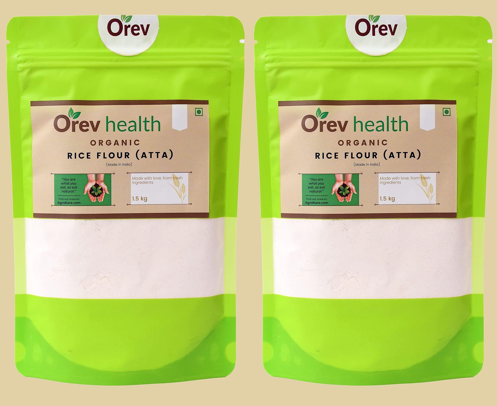 Orev Health Organic Rice Flour - 3Kg (1.5Kg * 2pack)