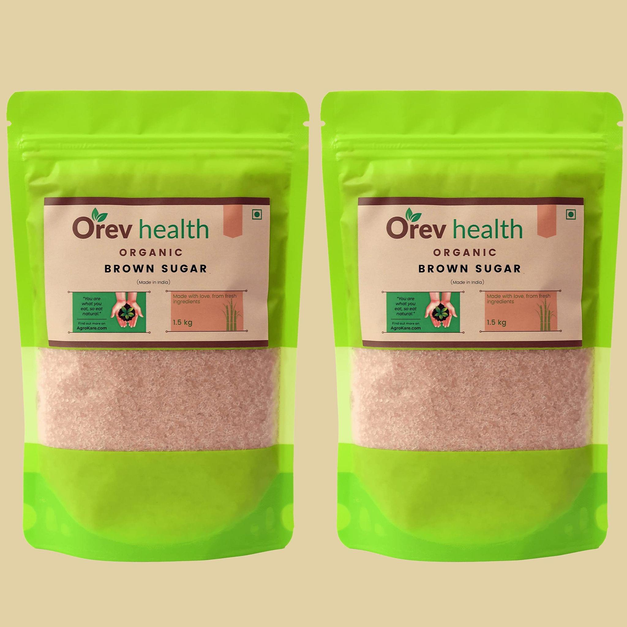 Orev Health Organic Brown Sugar - 3Kg (1.5Kg * 2pack)