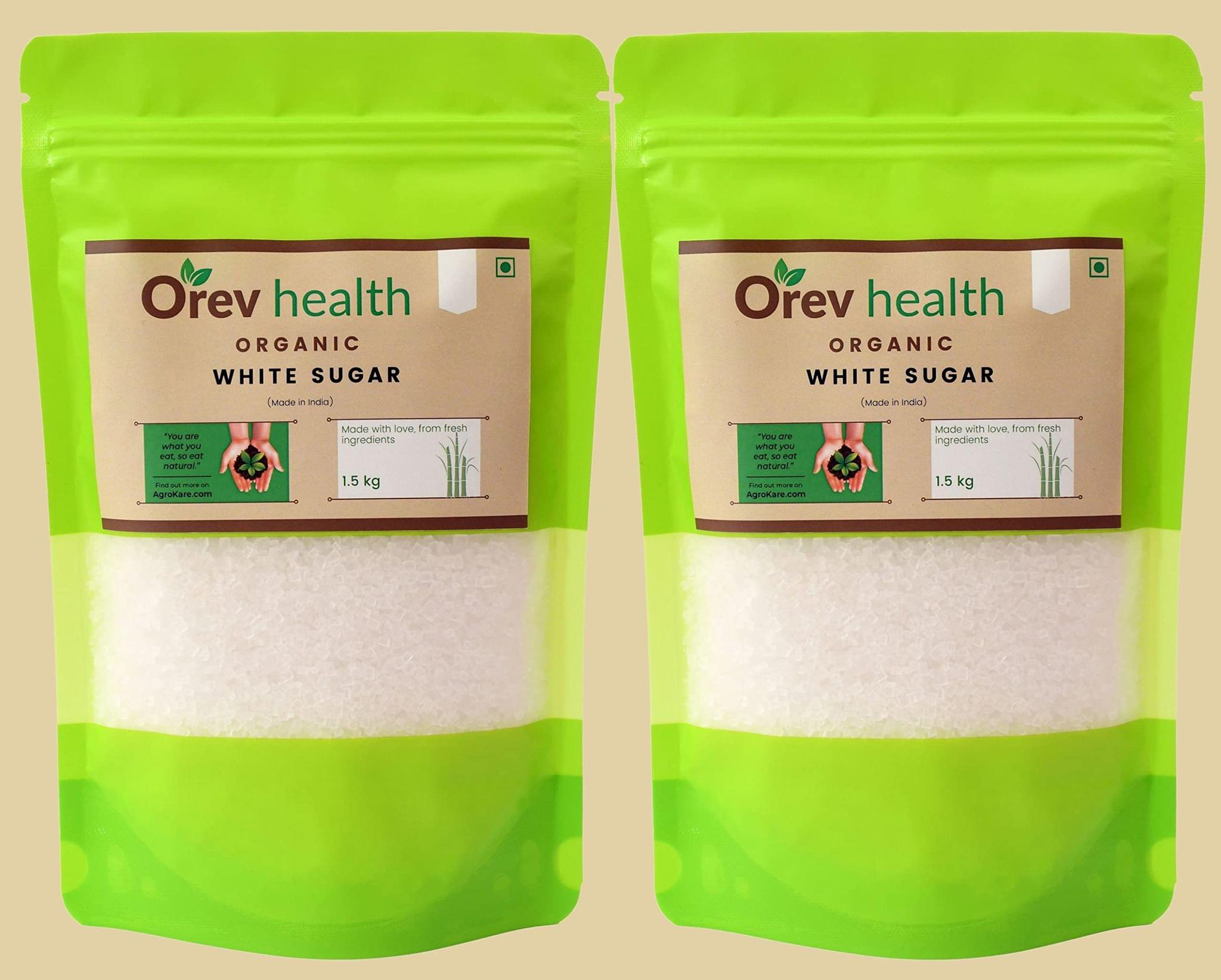 Orev Health Organic White Sugar - 3Kg (1.5Kg * 2pack)