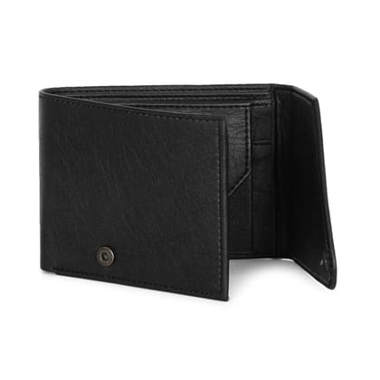 ZOSTER Black Vegan Leather Wallet for Men & Women - Stylish and Sustainable Wallet