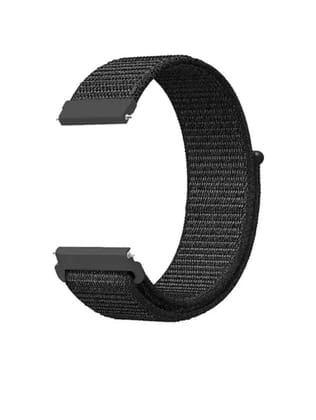 Exelent 22mm Classic Nylon Smart Watch Strap Compatible with ColorFit Ultra/Ultra 2, Vision, Caliber, Pro 3, Active/GPS, Buzz, Nav/Nav+, Endure Smartwatch Straps for Men & Women (Black)