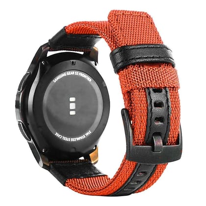 Exelent 22mm Naylon Straps Compatible with Strap for Noise ColorFit Ultra ColorFit Ultra 2 NoiseFit Active ColorFit Vision ColorFit Caliber ColorFit GPS ColorFit Buzz ColorFit Nav+ Colorfit Pro 3 Assist Colorfit Pro 3 Core NoiseFit Agile Colorfit CORE Colorfit Fusion Colorfit Ultra SE(NOT Include Watch) (Orange)
