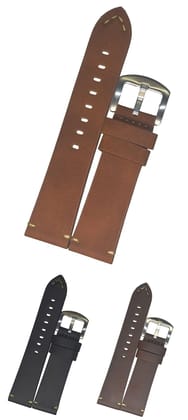 Exelent Leather Watch Strap for Men Elegant Vintage Style Tan 20 MM