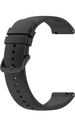 Exelent 22mm Soft Silicone Band with Black Metal Buckle Strap for Noise ColorFit Ultra ColorFit Ultra 2 NoiseFit Active ColorFit Vision ColorFit Caliber ColorFit GPS ColorFit Buzz (22MM)