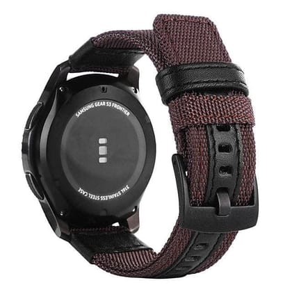 Exelent 22mm Naylon Straps Compatible with Strap for Noise ColorFit Ultra ColorFit Ultra 2 NoiseFit Active ColorFit Vision ColorFit Caliber ColorFit GPS ColorFit Buzz ColorFit Nav+ Colorfit Pro 3 Assist Colorfit Pro 3 Core NoiseFit Agile Colorfit CORE Colorfit Fusion Colorfit Ultra SE(NOT Include Watch) (Brown)