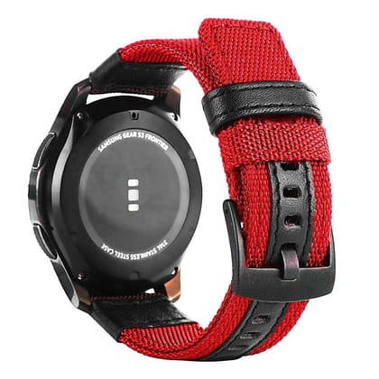 Exelent 22mm Naylon Straps Compatible with Strap for Noise ColorFit Ultra ColorFit Ultra 2 NoiseFit Active ColorFit Vision ColorFit Caliber ColorFit GPS ColorFit Buzz ColorFit Nav+ Colorfit Pro 3 Assist Colorfit Pro 3 Core NoiseFit Agile Colorfit CORE Colorfit Fusion Colorfit Ultra SE(NOT Include Watch)(Red)
