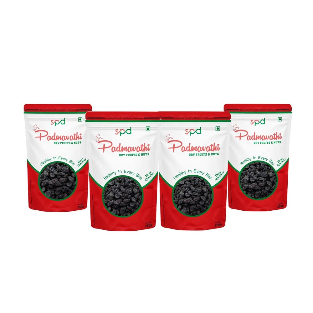 Sri Padmavathi Dry Fruits &Nuts Black Raisins Seedless 1kg