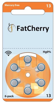 FatCherry Hearing Aid Battery (by Power One Germany) Size 13, Pack of 36 Batteries