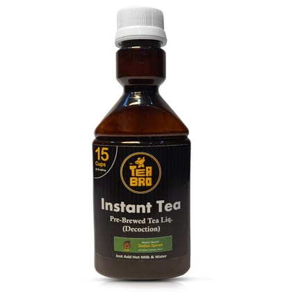 Instnat Tea, Indian Spices Tea Flavour - Tea Decoction (Concentrate) | Serves 15 Cups | Cinnamon, Cardamom | In Measuring Head Squeeze Bottle | Pre-Brewed Tea Liquid | Just Add Hot Milk + Water