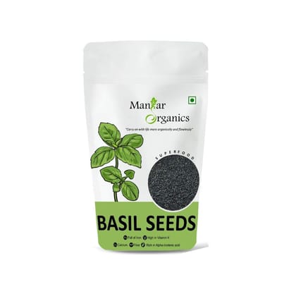 ManHar Organics Raw Basil Seeds 500gm Sabja Seeds kamakasturi