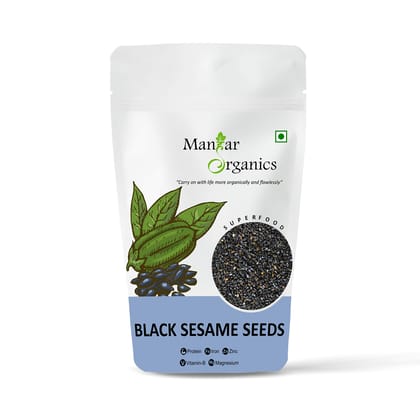 ManHar Organics Raw Black Sesame Seeds/Kale Till/Black Till: 250gm