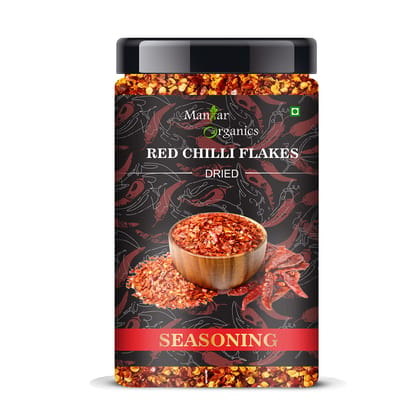 ManHar Organics Red Chilli Flakes Seasoning: 250gm (Chilly Flakes, 250gm)