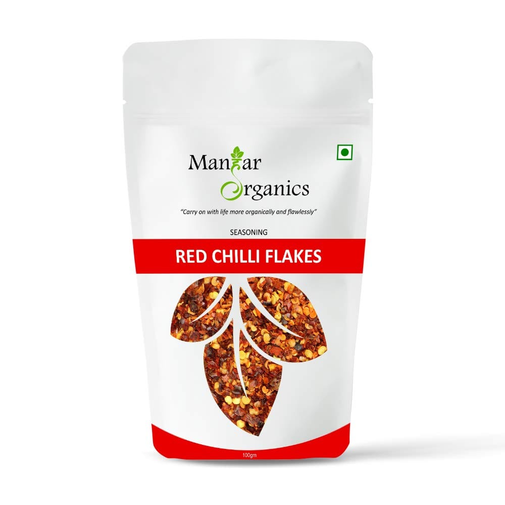 ManHar Organics Red Chilli Flakes Seasoning: 500gm (Chilly Flakes, 500gm)