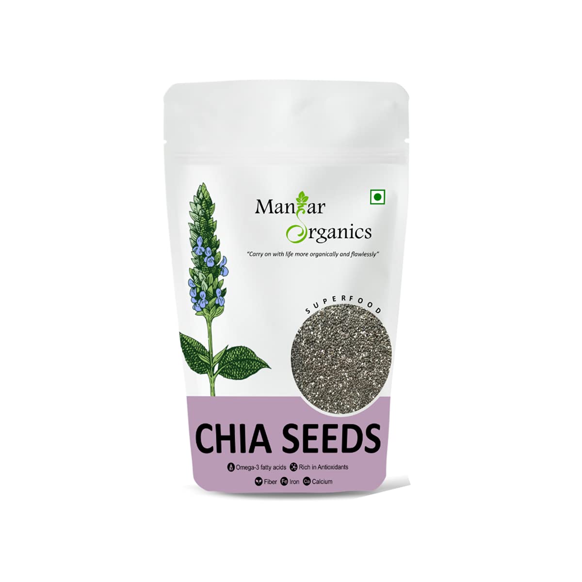 ManHar Organics Raw Chia Seeds 1kg for eating and weight management