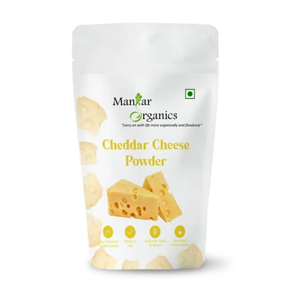 ManHar Organics Cheddar Cheese Powder | Cheese Powder for Popcorn - 100 GM (Cheese Powder, 100gm)