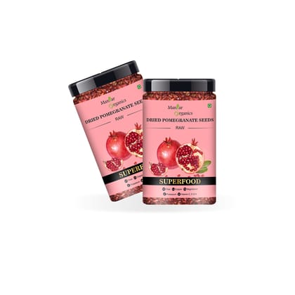 ManHar Organics Dried Pomegranate Seeds 800gm Jar (Anardana/ Anar Beej) for Cooking / Immunity Booster / Beauty ( Pack of 2,400gm each)