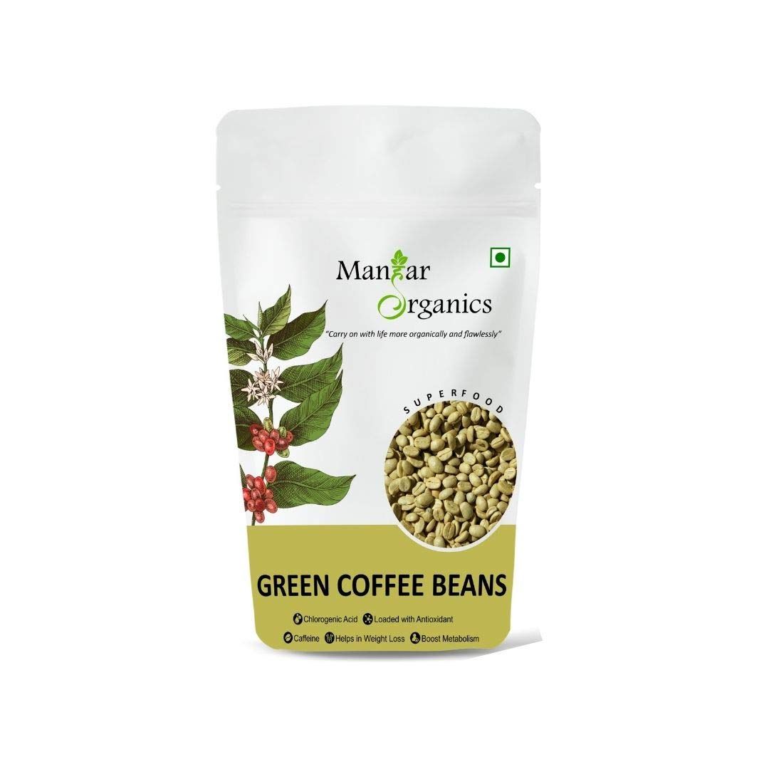 ManHar Organics Columbian Green Coffee Beans 500gm - Natural Immunity Booster and Weight Management Partner