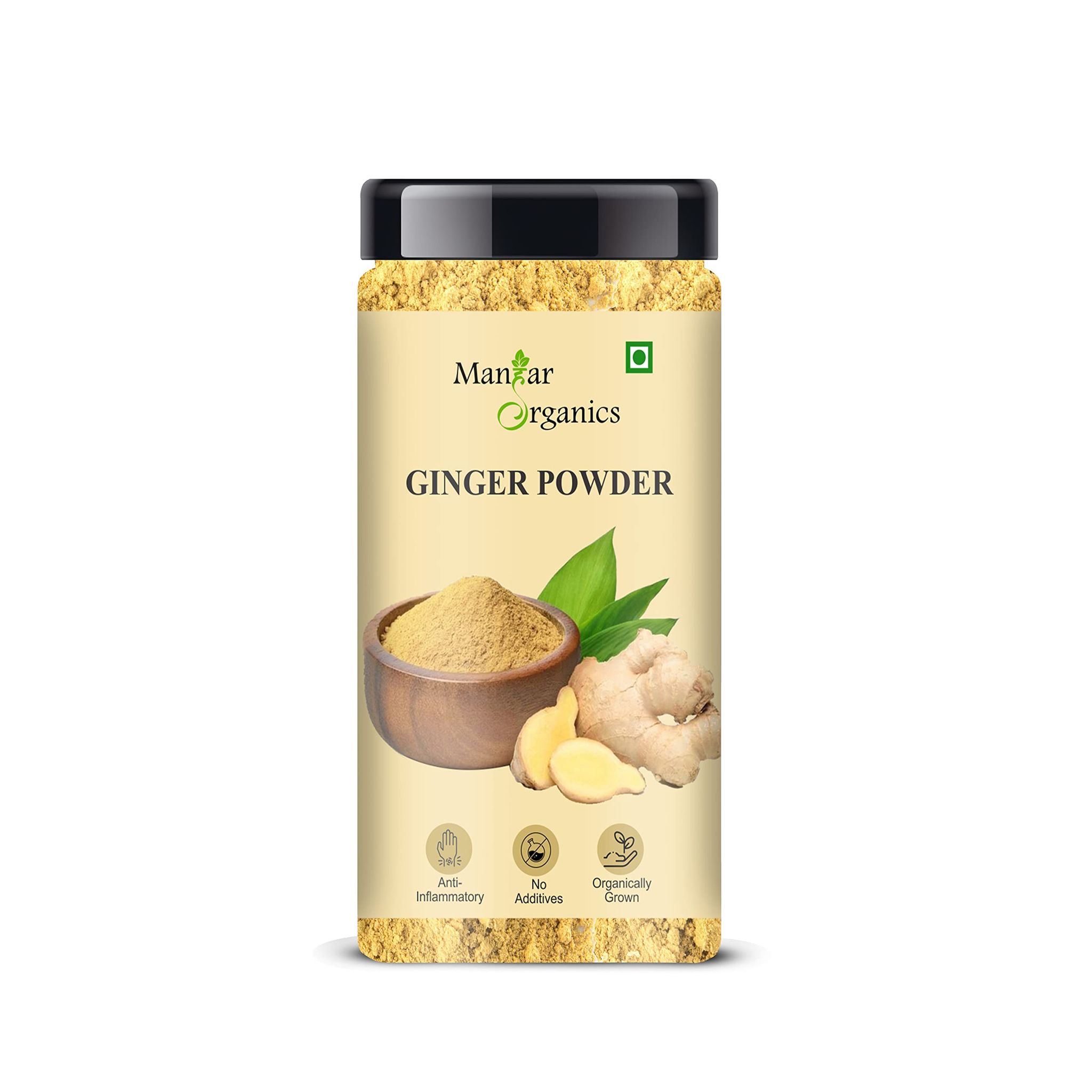 ManHar Organics Ginger Powder Jar 150g | Saunth Powder | Dry Ginger Powder | High Gingerol Content | Fresh Dry Ginger Powder for Weight Loss (Ginger Powder, 150gm)