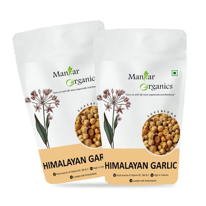 ManHar Organics Himalayan Garlic/Kashmiri Lehsun 2kg - Himalayan Single Clove Garlic for strong Immunity & Diabetes (Pack of 2, 1kg each)