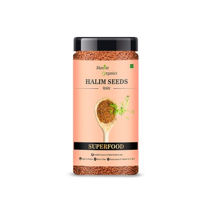 ManHar Organics Natural Halim Seeds- 175gm Jar (Aliv/Garden Cress Seeds) For Eating and Weight Management, Immunity Booster Superfood