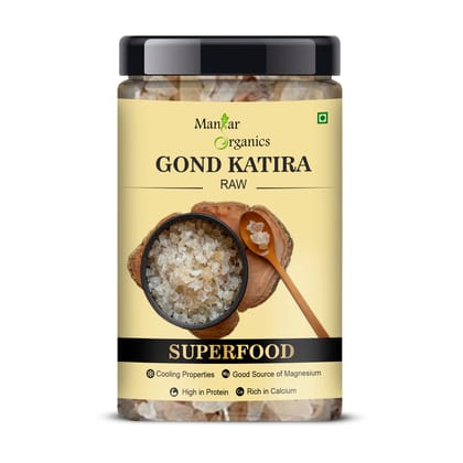 ManHar Organics 100% Pure Gond Katira (Edible Gum) 550gm jar- Tragacanth Gum| Pure Organic