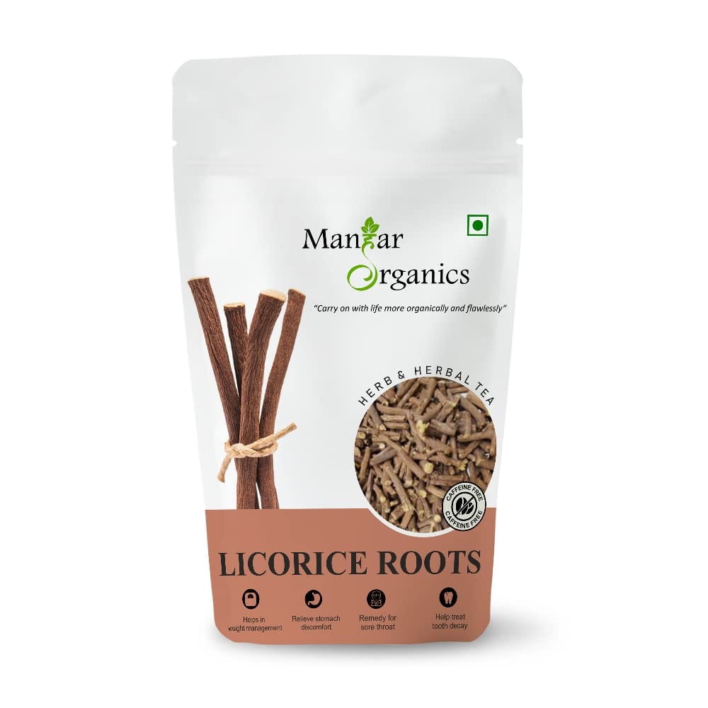 ManHar Organics Licorice Sticks 200gm- Mulethi stick | Licorice Root Sticks | Mulethi Glycyrrhiza Glabra (Mulethi, 200gm)