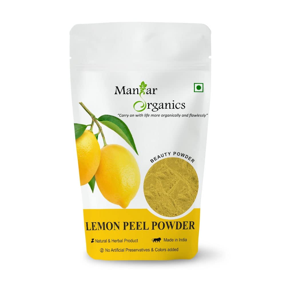 ManHar Organics Lemon Peel Powder 100g for Hair Face Skin