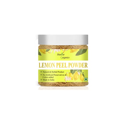 ManHar Organics Lemon Peel Powder Jar 100g- for Hair, Face, Skin Cleanser & Whitening (Lemonpeel, 100gm)