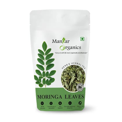 ManHar Organic - Moringa Leaves 100gm | whole drumstick dried leaves | Immunity Booster | Natural Multi-vitamin | Anti-Oxidant | Good for Hair & Skin | Protein Rich (Moringa, 100gm)