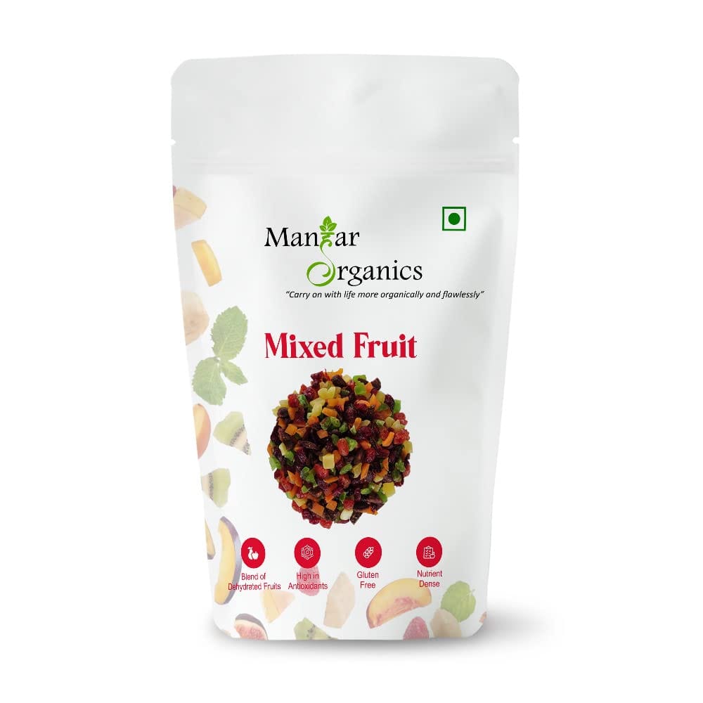 ManHar Organics Dried Fruits Mix 200 gm - Kiwi, Pineapple, Papaya,Pomelo, Berries, Mango | High in Protein, Vtamins, and Minerals |(Mixed Fruit Cocktail, 200gm) (Mixed Fruit Cocktail, 200gm)