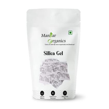 Manhar Organics Silica Gel White 50 Pcs | Silica Gel Packets - Desiccant Dehumidifiers for Moisture Absorption (50Pcs) (Silica Gel, 50Pcs)