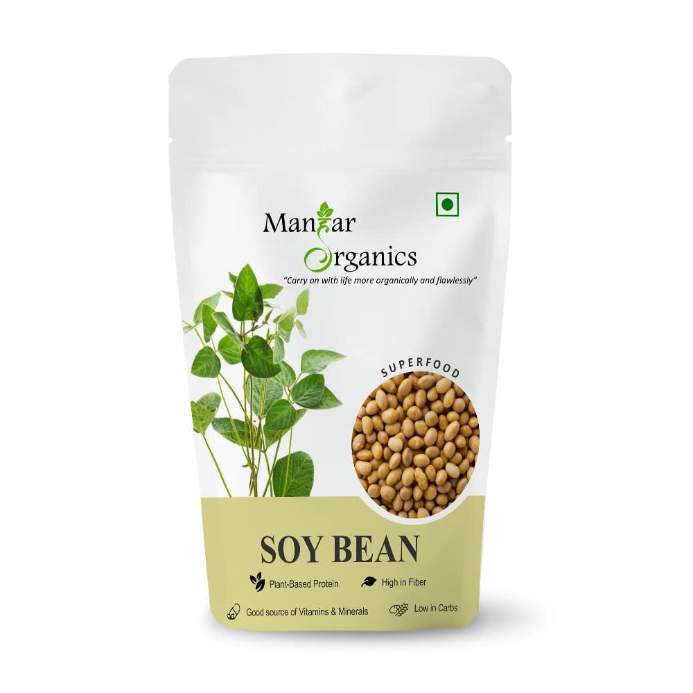 ManHar Organics Soya Nuts 250gm | Protein-Rich, Gluten-Free| High in Protein, Fiber, and Carbohydrates (Soybean Nut, 250gm)