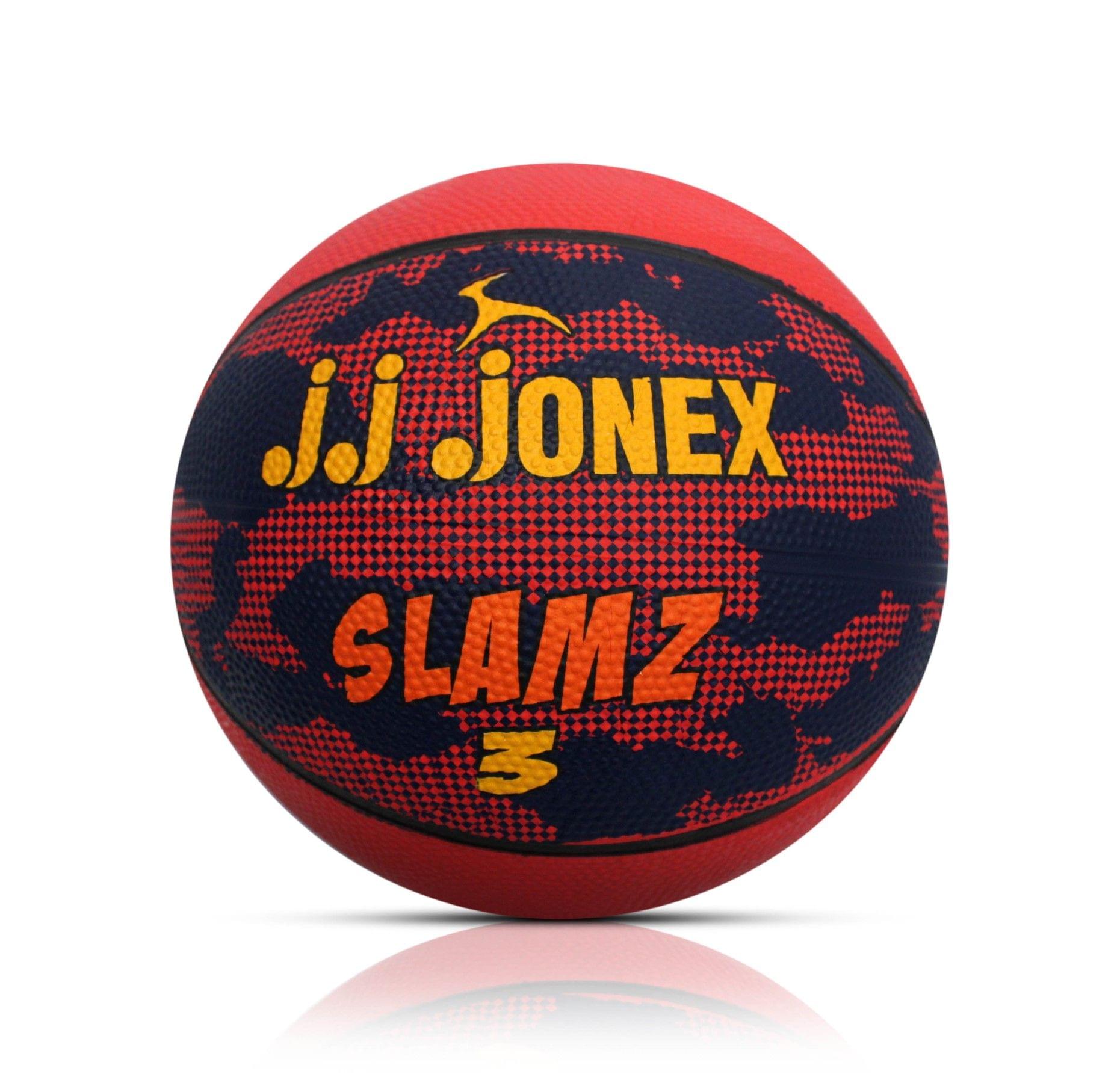 JJ JONEX Kids Basketball Slamz for Indoor-Outdoor Size 3  Red (MYC)