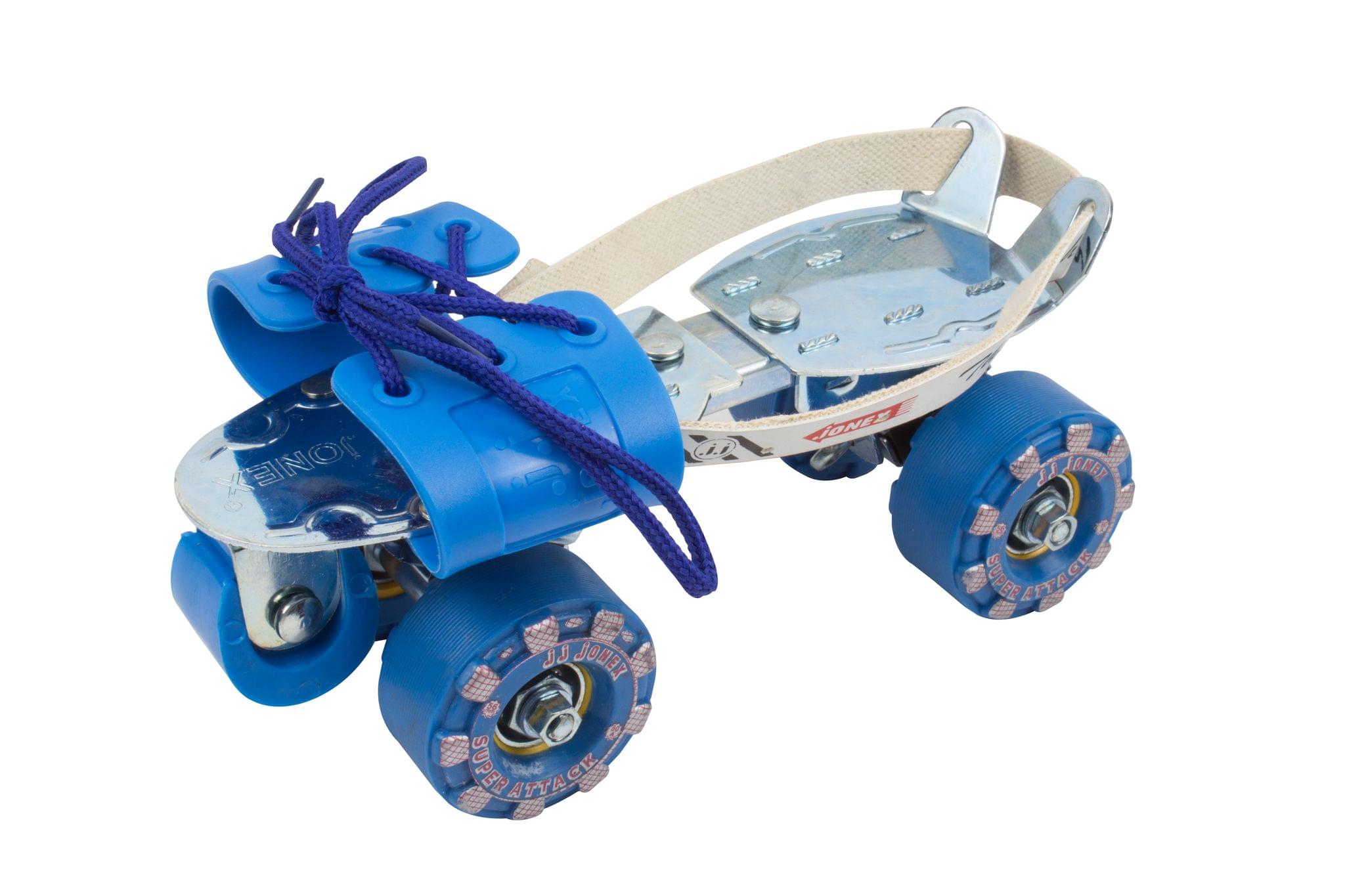 JJ JONEX Super Attack With Brake Adjustable Quad Roller Skates Suitable for Age Group 6 -15 Years Old (MYC)