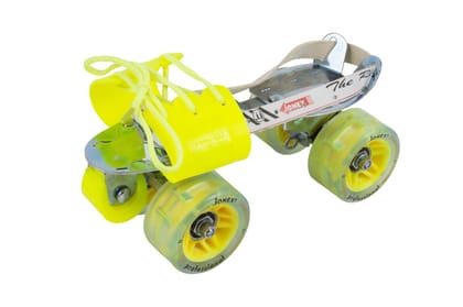 JJ JONEX Professional with Brake Adjustable Quad Roller Skates Suitable for Age Group 6 -15 Years (MYC)