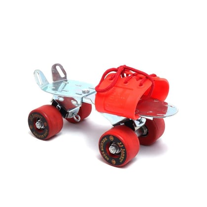 JJ JONEX Deluxe with Brake Adjustable Quad Roller Skates Suitable for Age Group 6 -15 Years (MYC)