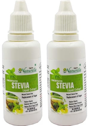 Farm Naturelle-20 MLx2 Bottles Concentrated Stevia Extract Liquid (500 Drops x 2).Excellent for Weight Loss and for Diabetic People