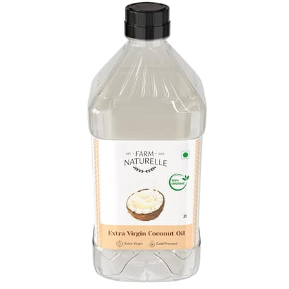 Farm Naturelle -100% Pure Organic Extra-Virgin Cold Pressed Coconut Oil (PET- Bottle 2L)
